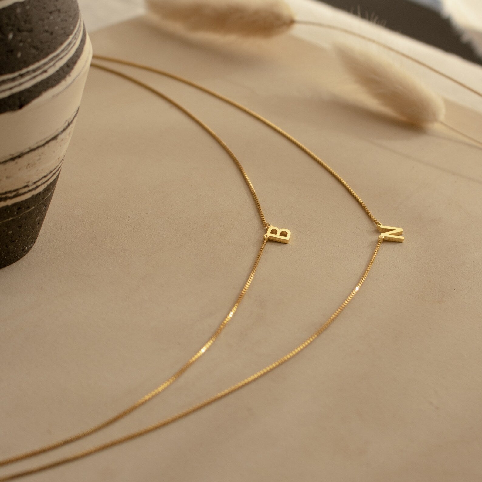 Chic Simplicity: Alice Double Letter Necklace